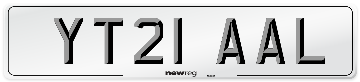 YT21 AAL Number Plate from New Reg